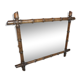 Miroir Bambou ancien 1950