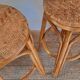 Vintage rattan and wicker bar stools