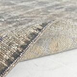 Gray vintage turkish carpet, Distressed vintage large carpet gray