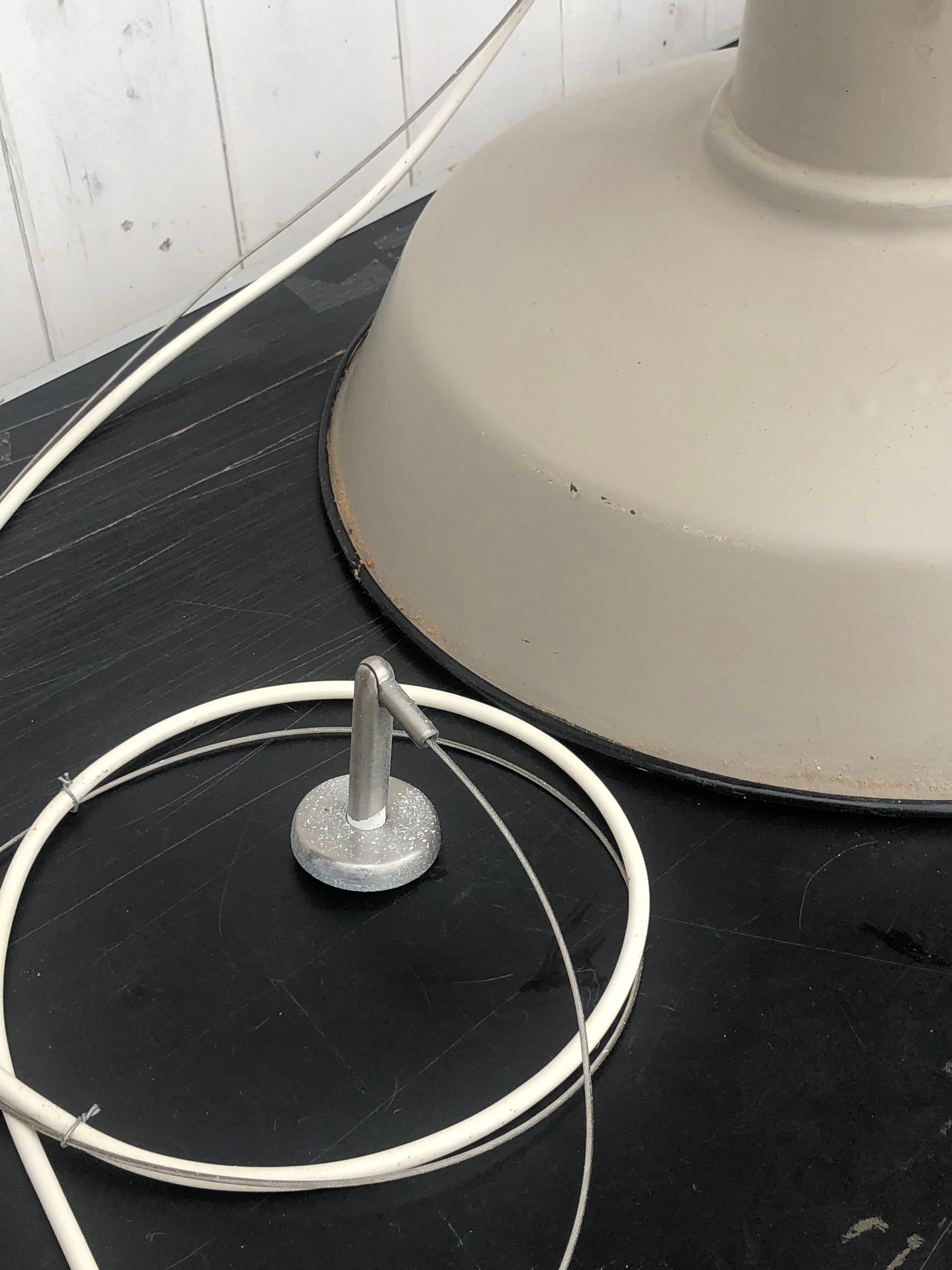 Suspension lampe vintage tôle