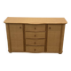 Vintage rattan sideboard with curved drawers, 1970s