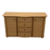 Vintage rattan sideboard with curved drawers, 1970s