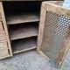 Old established a door and five drawers raw wood