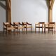 5 chaises Carimate par Vico Magistretti, Italie 1960