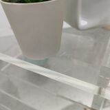 Vintage TV furniture David Lange plexiglass