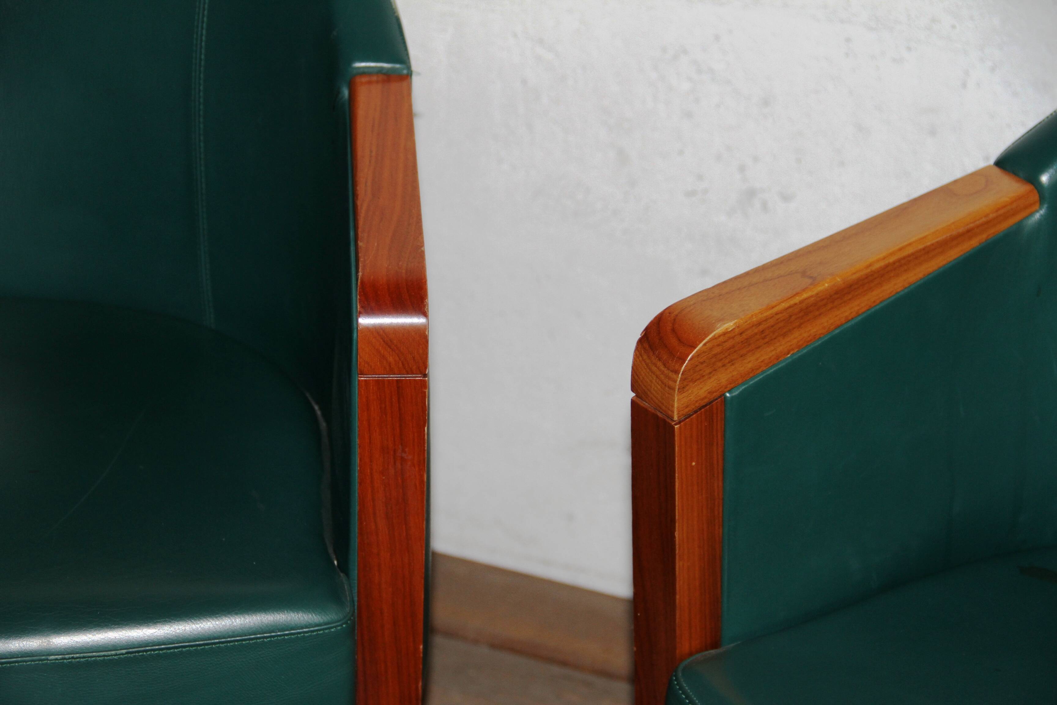 Paire de fauteuils Diamond Noce Pelle, Poltrona Frau