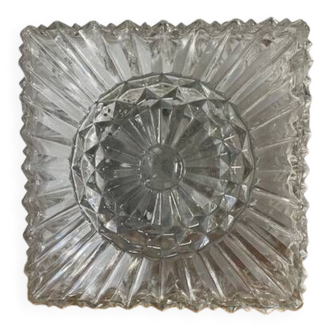 Plafonnier en verre taillé, années 50