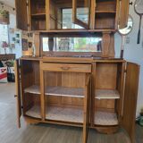 Solid wood and vintage marble