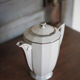Art Deco porcelain teapot, porcelain coffee pot, kitchen