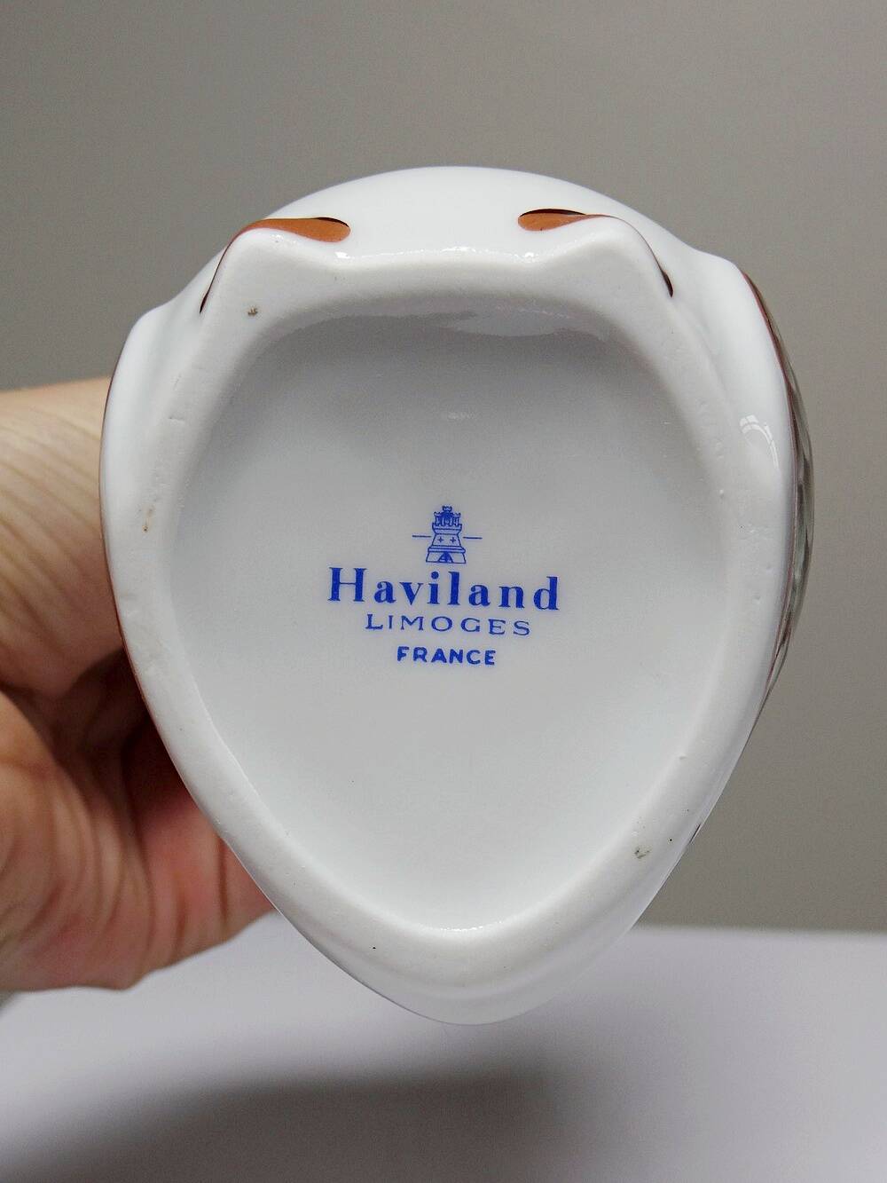 Vintage 80s Haviland Castel decanter & miniature duo from Sandoz for Chabot