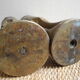 Pair of vases with engraved shell casings, WW1 trench art