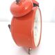 Old mechanical alarm clock JAZ CLIBIC - Orange lacquered metal - 1970