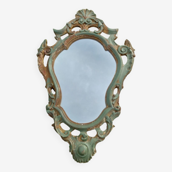 Venetian style weathered wooden mirror
