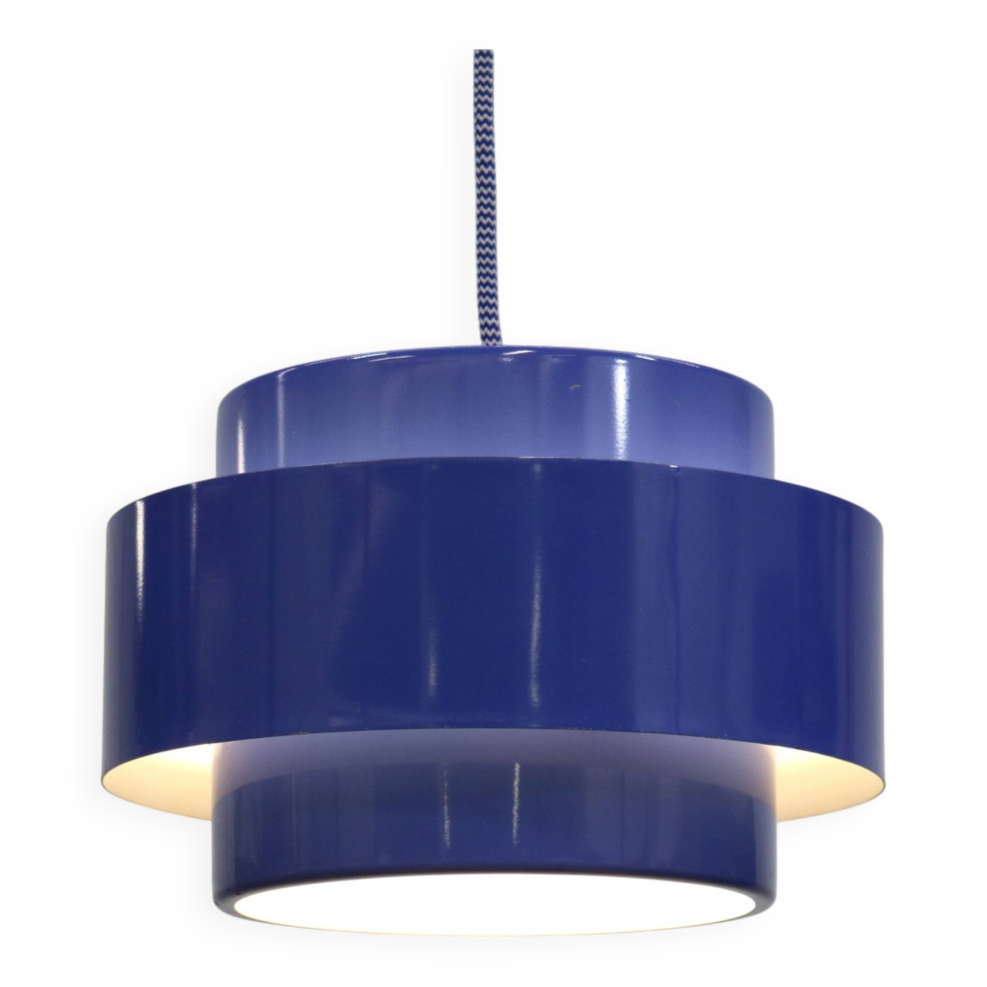 Iconic blue Jo Hammerborg vintage lamp | Fog & Morup | Model Juno