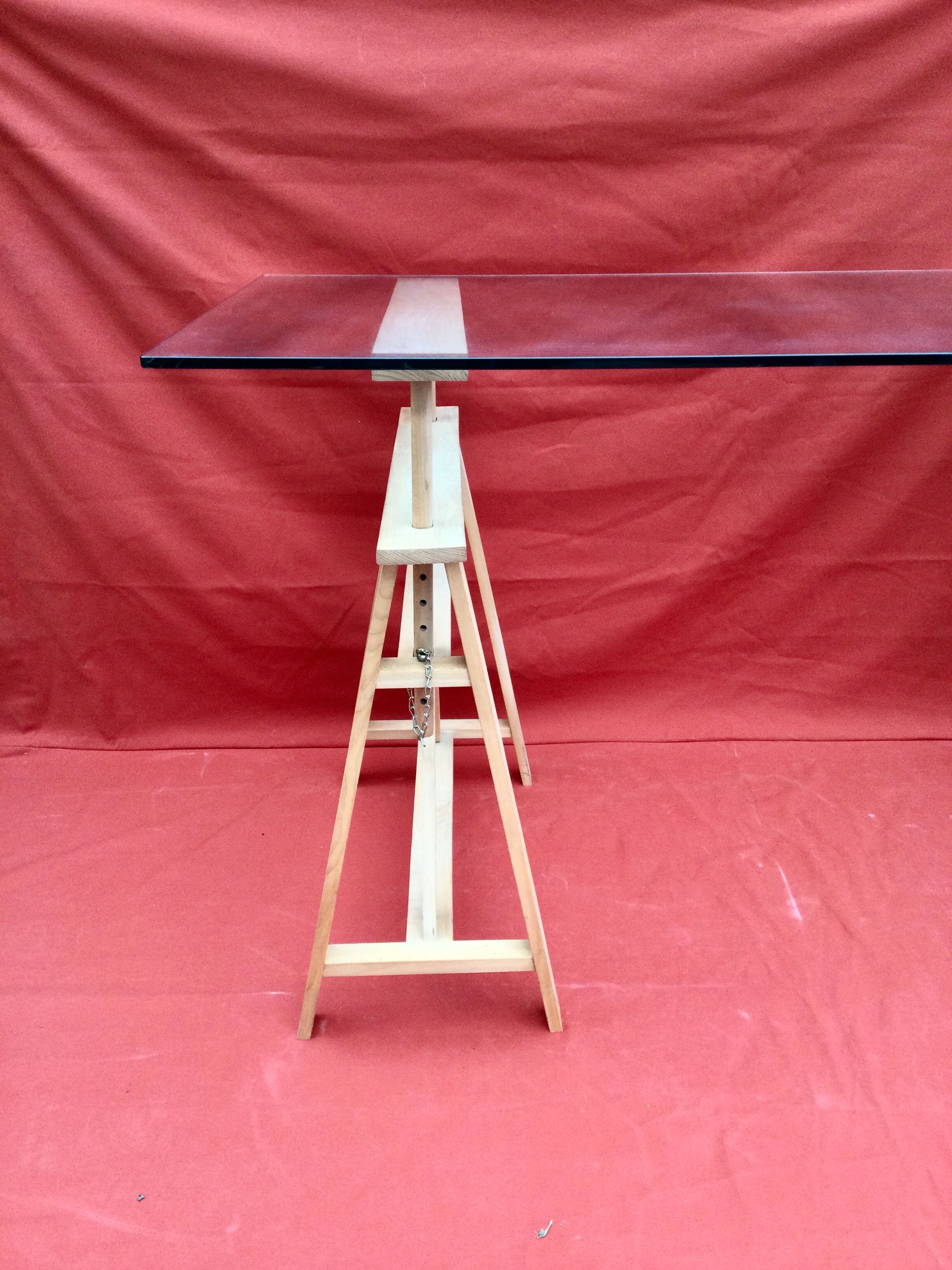 Bureau hêtre et verre
