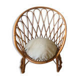 Pair of vintage rattan armchairs