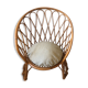 Pair of vintage rattan armchairs