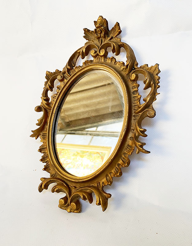 Golden mirror - 28x19cm