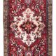 Vintage Red Wool Persian Rug Handmade Traditional Oriental Wool Runner Rug - 105x265cm