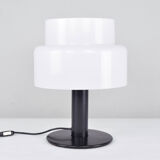 Codialpo Mid-Century Modern Black and White Lucite Seta Table Lamp, Spain, 1970