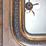 Antique large Louis Philippe mirror, decorated with gilt leaf - "Claude"