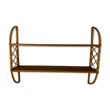 Rattan wall shelf