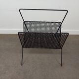 1950s magazine rack in perforated sheet metal