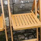 Set of 6 wooden folding chairs