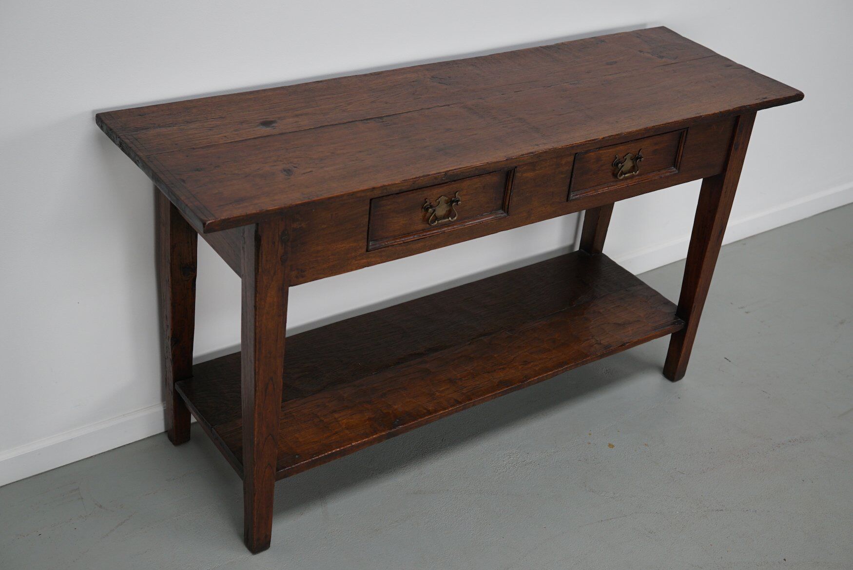 Table d'appoint en chêne rustique français vintage, années 1920