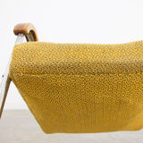 Set of 4 vintage yellow armchairs