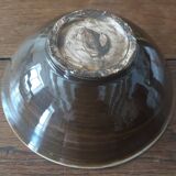 Coupe saladier céramique terre cuite émaillée terre mêlée XXème