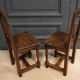 Pair of Lorraine chairs in oak late seventeenth early eighteenth