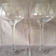 Duo of Vases Giant Cocktail Glasses Tealight Holders Cups on Blown Crystal Stand