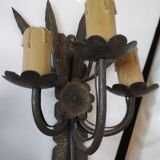4 wrought iron sconces