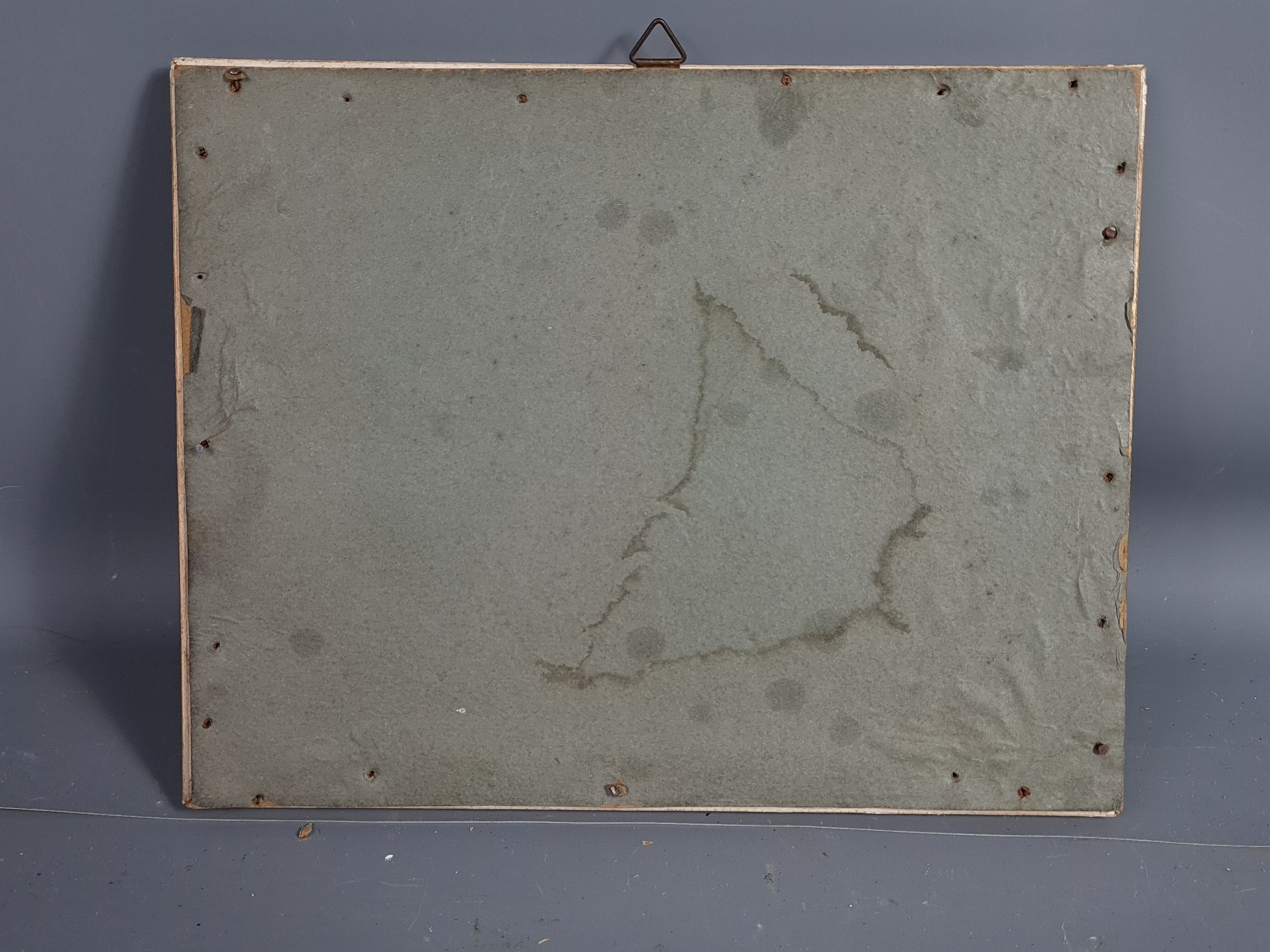 Old frame Art Deco gilded stucco wood 22.5x17.5 cm, foliage 14.9x19.9 cm SB