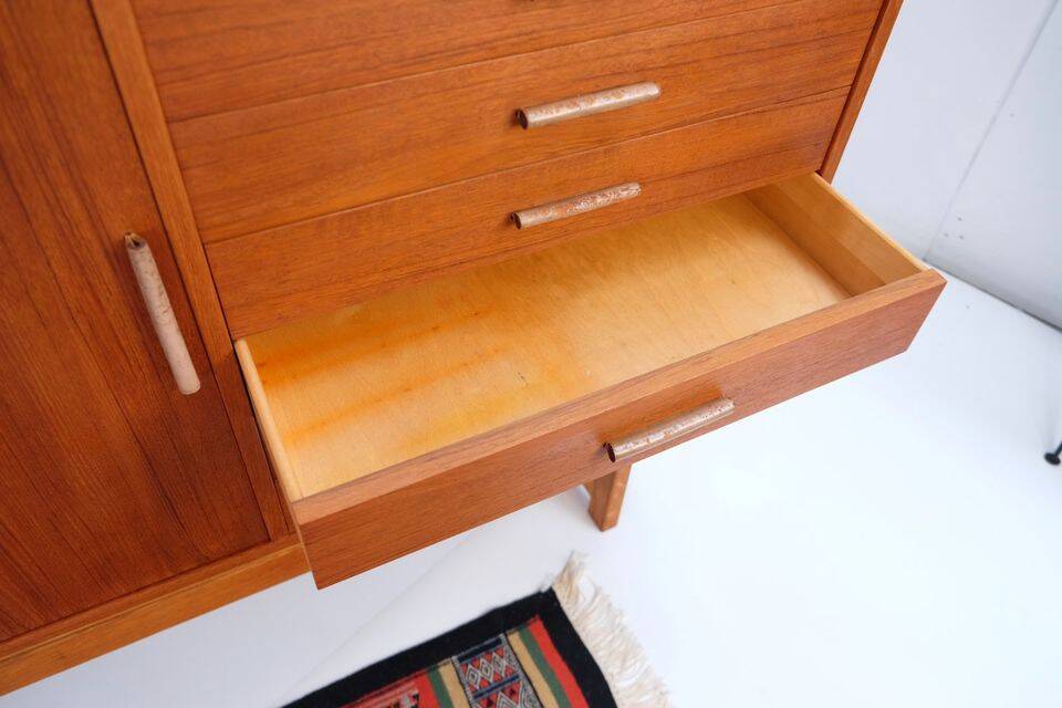 Teak buffet in retro vintage style from the 60s-70s.
