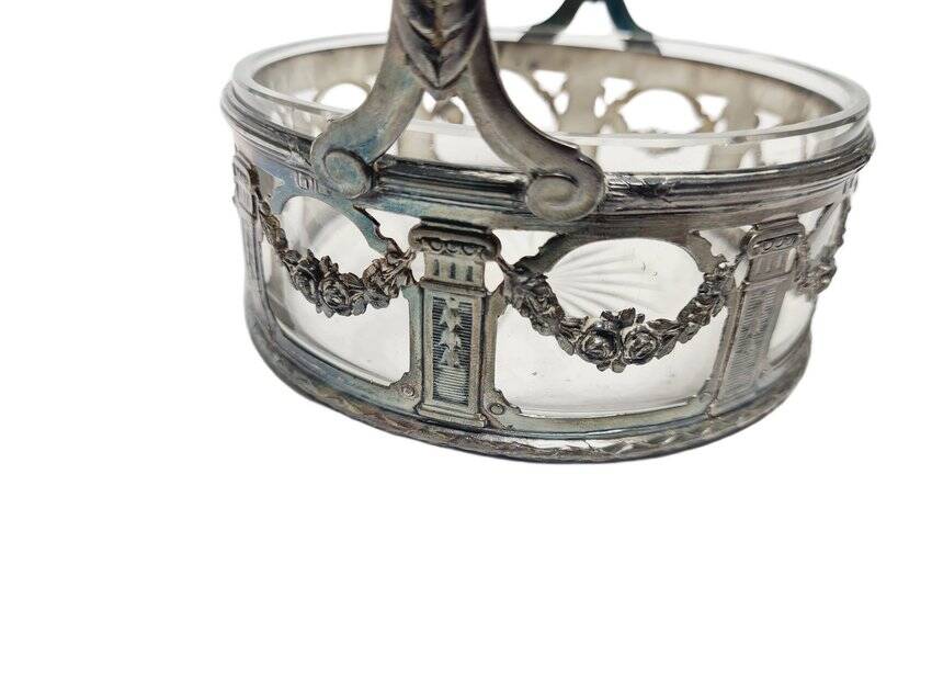 Antique Art Nouveau basket, France, 1900s
