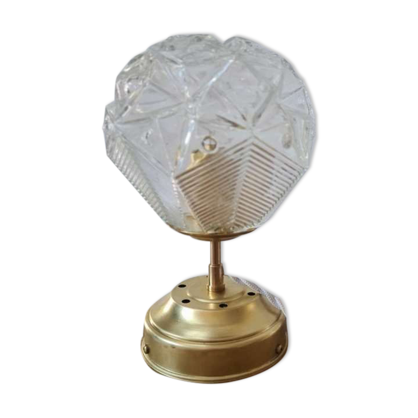 Table lamp globe flower art deco
