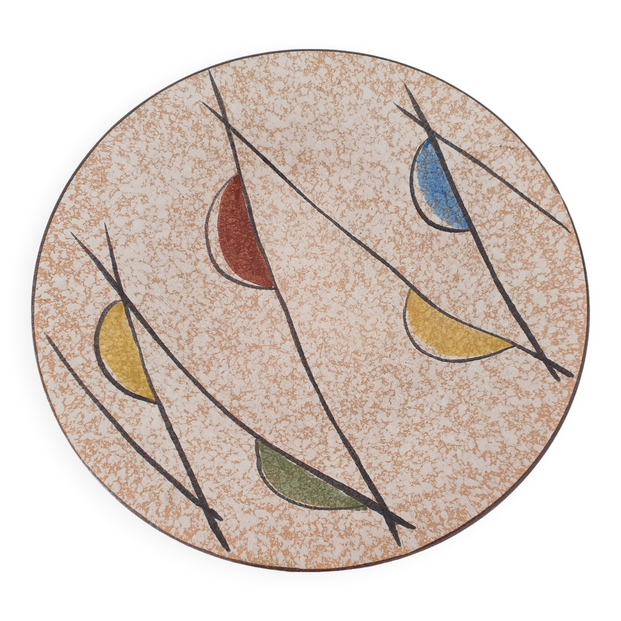 Ceramic plate / bowl Design 50 70 - Unsigned diameter 27cm