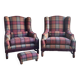 Pair of Louis XIII wingback armchairs