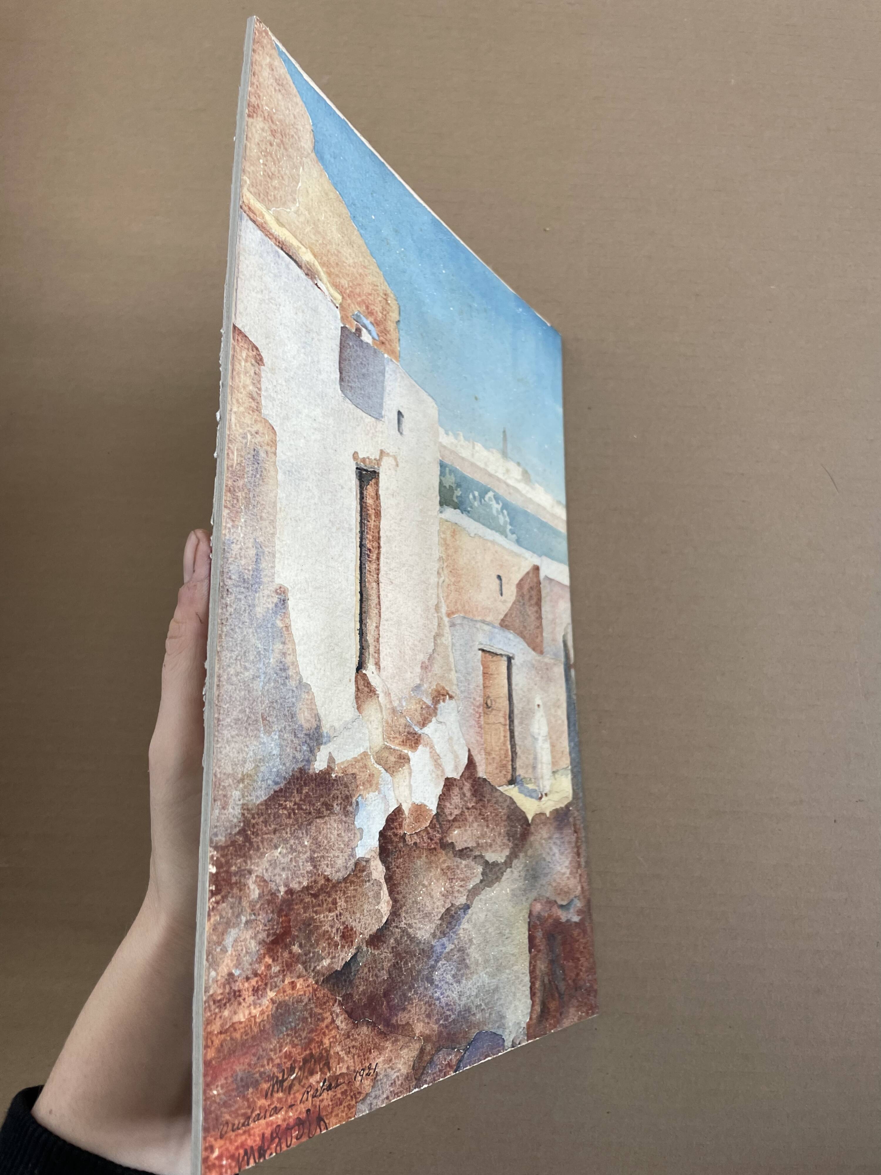 Watercolor dated 1925 / Rabat, Morocco