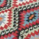 Kilim Long Wide Multicolor Geometric Stlye Vintage Kilim Rug, 199x320 Cm