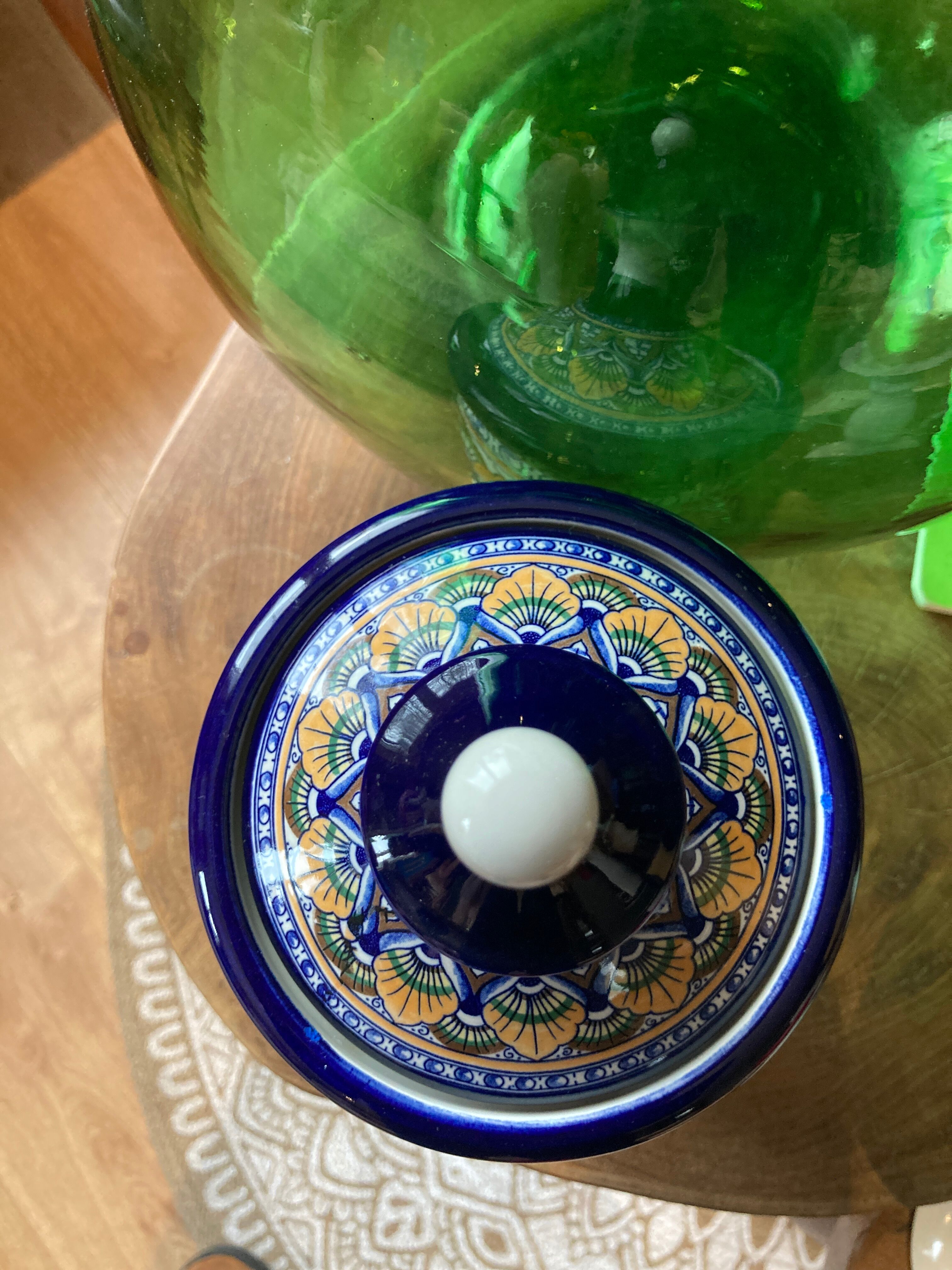 Pharmacy pot signed Florentine ceramic porcelain Italy