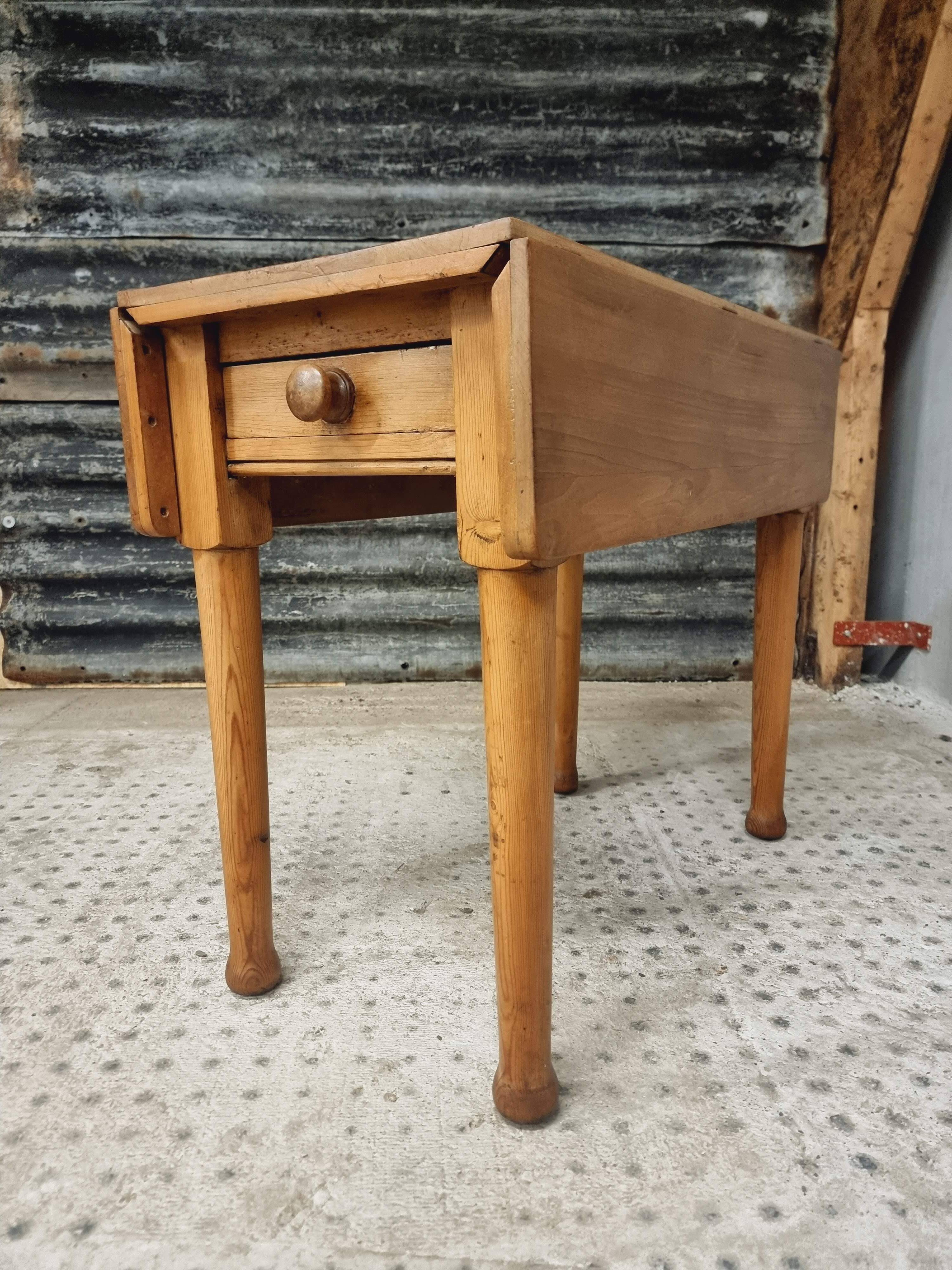 Vintage table folding table dining table side table 90x90cm