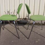 Set of 4 1970s Strafor-steelcase chairs