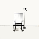 Fauteuil à bascule scandinave milieu de siècle