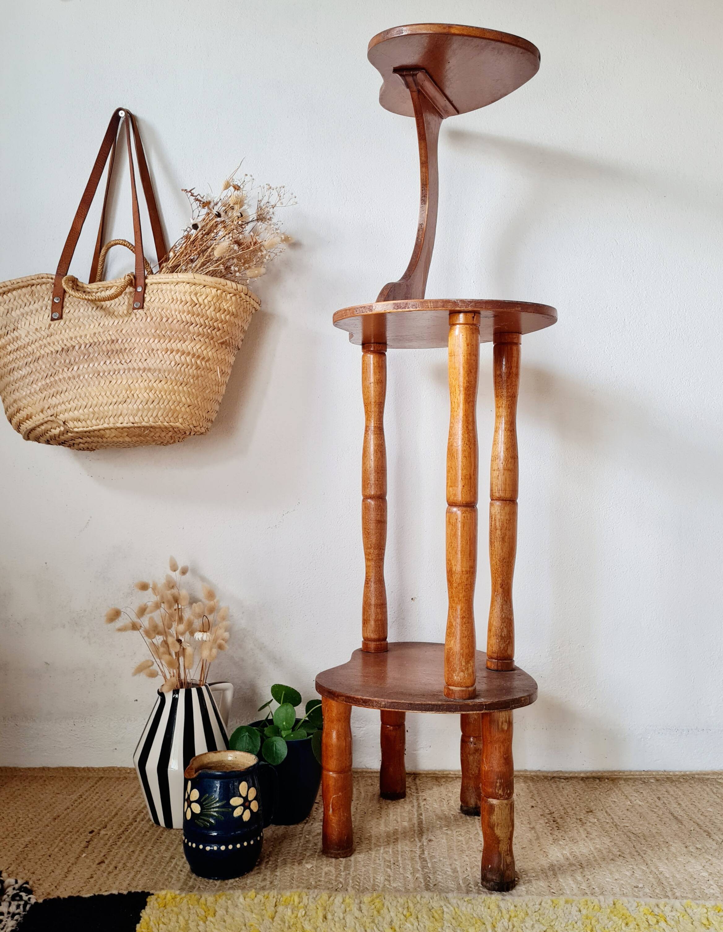 Sellette en bois - porte-plantes