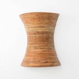 Pair of Organic Rattan Wall Sconces