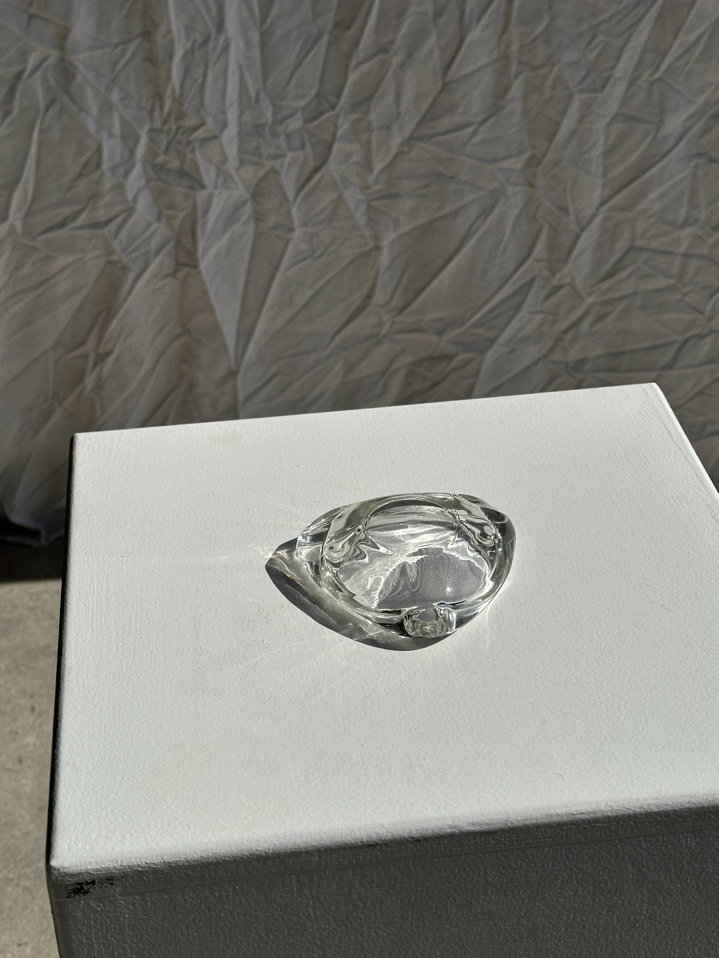 Small triangular glass ashtray France Reims