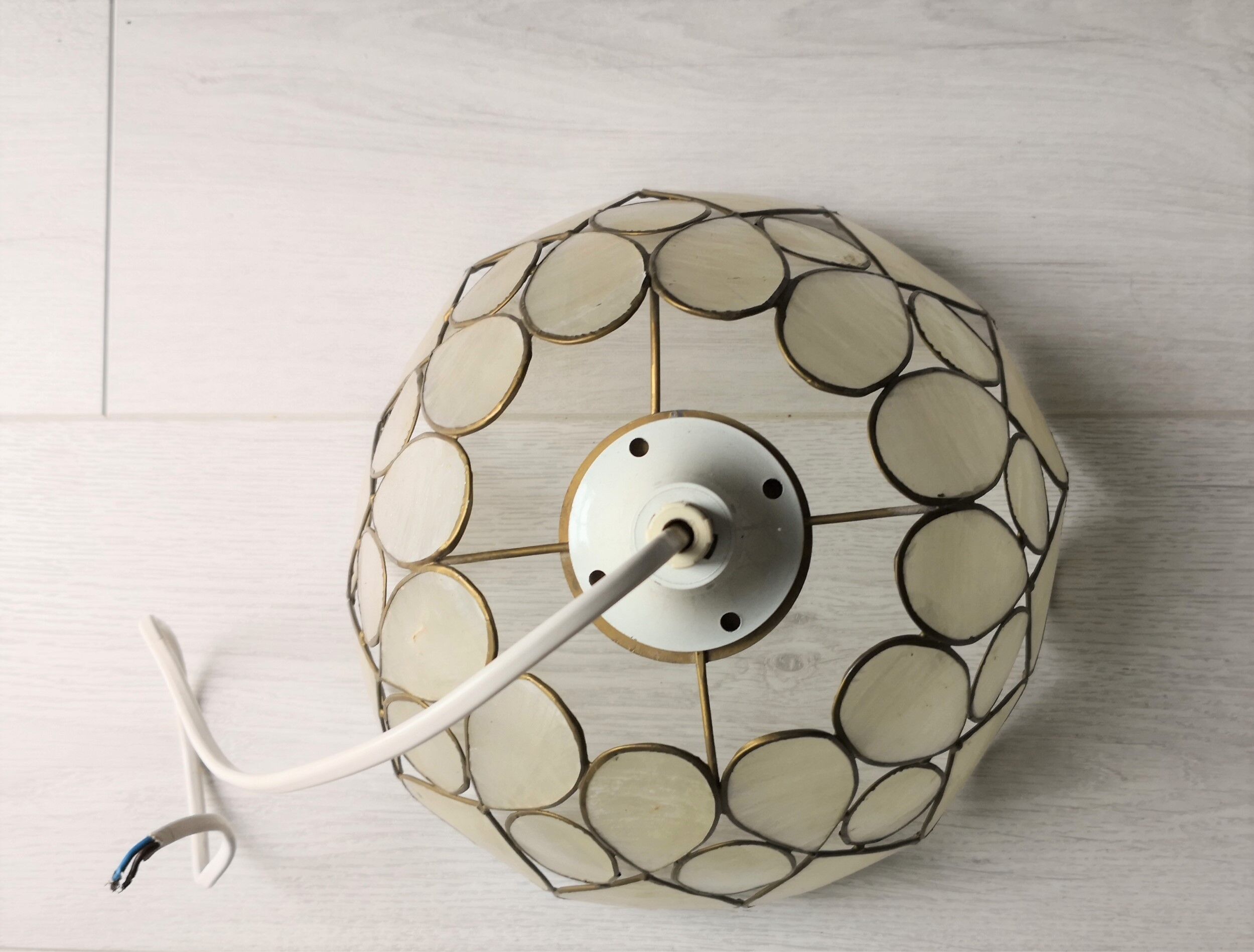 Mother of pearl hanging lamp